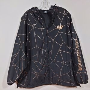 New Balance Black and Gold Windbreaker Jacket